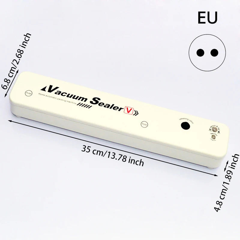 Seladora a Vácuo Elétrica Portátil para Embalagem de Alimentos Residencial