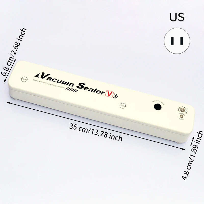 Seladora a Vácuo Elétrica Portátil para Embalagem de Alimentos Residencial