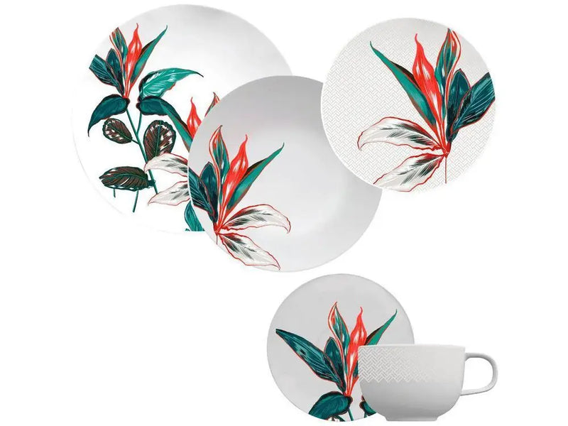 Conjunto de Jantar e Jogo de Chá - 30 Peças