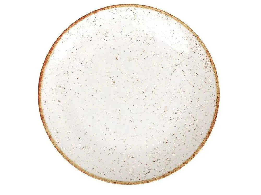 Jogo de Pratos Redondo de Porcelana Marrom - Tramontina Rústico 18 Peças