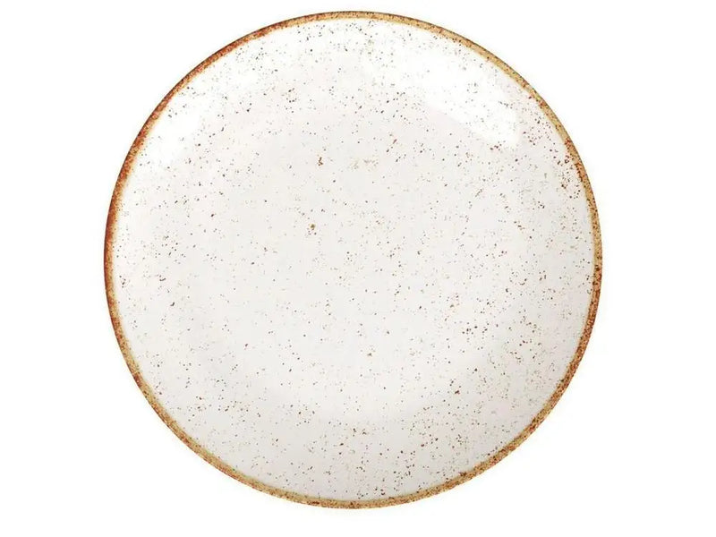 Jogo de Pratos Redondo de Porcelana Marrom - Tramontina Rústico 18 Peças