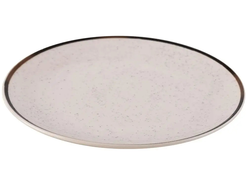 Conjunto de Jantar e Chá Oxford 20 Peças em Cerâmica — Bege e Marrom — Redondo Unni Breeze