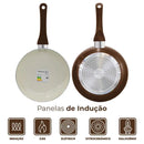Conjunto de Panelas Antiaderentes de Cerâmica 10 Peças – Indução Rome Brown Plus