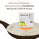 Conjunto de Panelas Antiaderentes de Cerâmica 10 Peças – Indução Rome Brown Plus
