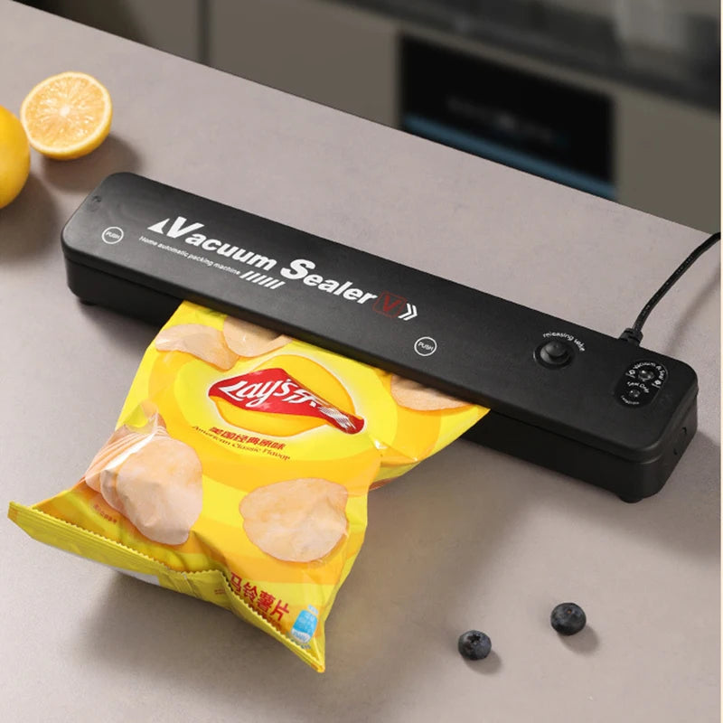 Seladora a Vácuo Elétrica Portátil para Embalagem de Alimentos Residencial