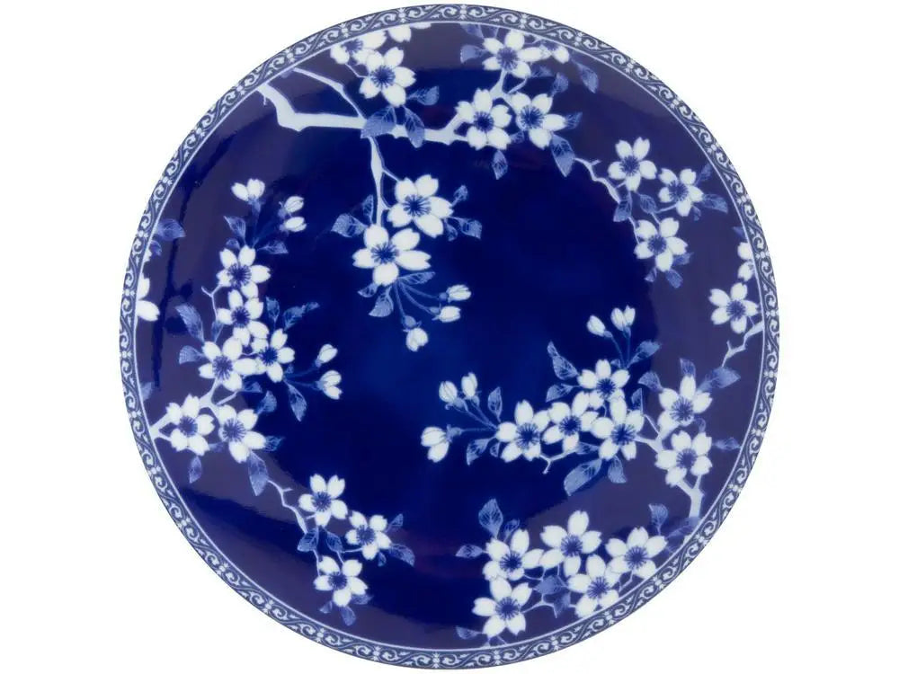 Aparelho de Jantar, Sobremesa e Chá Tramontina Umeko Azul Redondo em Porcelana – 20 Peças